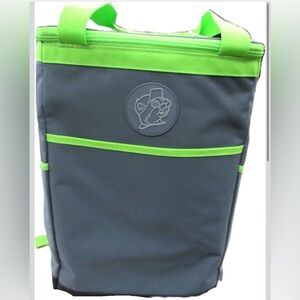 ✨Buc-ee’s Gray and Neon Green Women's Backpack - Modern Beach Cooler 💚🌴